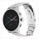  Shop Authentic Tommy Hilfiger Chase Quartz Black Dial Silver Steel Strap Watch For Men - 1791485 - Luxxuri