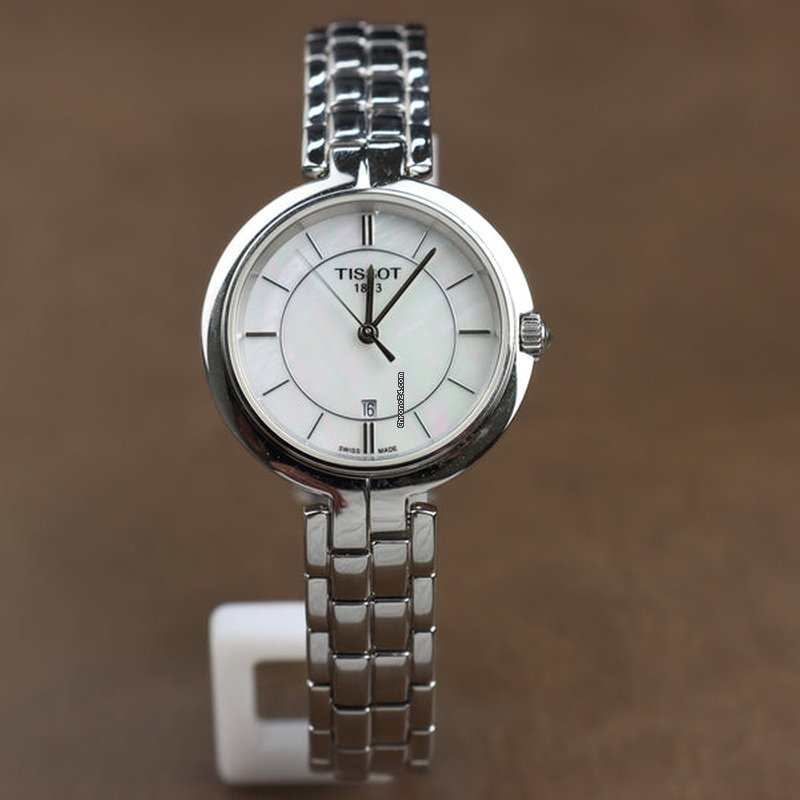  Shop Authentic Tissot T Lady Flamingo Mother of Pearl White Dial Silver Steel Strap Watch For Women - T094.210.11.111.00 - Luxxuri
