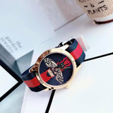  Shop Authentic Gucci G Timeless Bee Red & Blue Dial Red Two Tone Nylon Strap Watch For Men - YA1264061 - Luxxuri