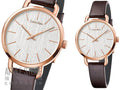  Shop Authentic Calvin Klein Even White Dial Brown Leather Strap Watch for Women - K7B236G6 - Luxxuri