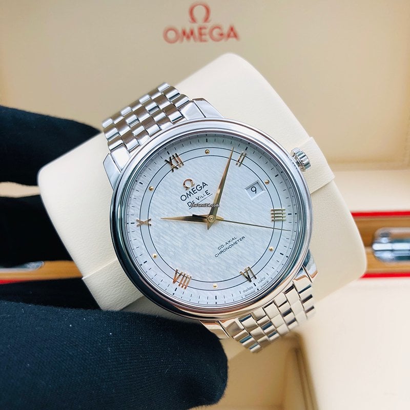  Shop Authentic Omega De Ville Prestige Co Axial Silver Dial Silver Steel Strap Watch for Men - 424.10.40.20.02.004 - Luxxuri
