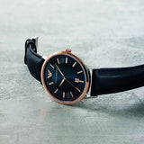  Shop Authentic Emporio Armani Renato Analog Blue Dial Black Leather Strap Watch For Men - AR2506 - Luxxuri