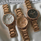  Shop Authentic Fossil Neutra Chronograph Mother of Pearl Brown Dial Rose Gold Steel Strap Watch for Women - ES5218 - Luxxuri