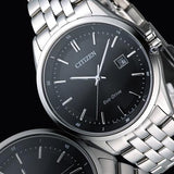  Shop Authentic Citizen Eco Drive Black Dial Silver Steel Strap Watch For Men - BM7250-56E - Luxxuri