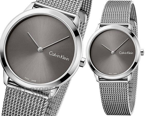  Shop Authentic Calvin Klein Minimal Grey Dial Silver Mesh Bracelet Watch for Women - K3M221Y3 - Luxxuri