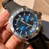  Shop Authentic Tag Heuer Aquaracer Quartz Blue Dial Black Rubber Strap Watch for Men - WAY1112.FT8021 - Luxxuri