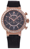  Shop Authentic Swarovski Citra Sphere Chronograph Black Dial Black Leather Strap Watch for Women - 5055209 - Luxxuri