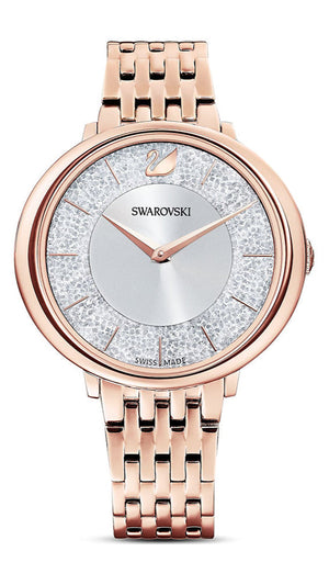  Shop Authentic Swarovski Crystalline Chic Analog Silver Dial Rose Gold Steel Strap Watch for Women - 5544590 - Luxxuri