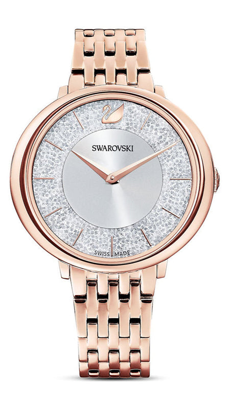  Shop Authentic Swarovski Crystalline Chic Analog Silver Dial Rose Gold Steel Strap Watch for Women - 5544590 - Luxxuri