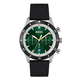  Shop Authentic Hugo Boss Santiago Green Dial Black Nylon Strap Watch for Men - 1513936 - Luxxuri