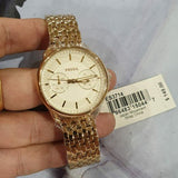  Shop Authentic Fossil Tailor Gold Dial Gold Steel Strap Watch for Women - ES3714 - Luxxuri