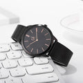  Shop Authentic Calvin Klein Minimal Black Dial Black Mesh Bracelet Watch for Women - K3M23421 - Luxxuri