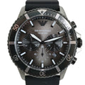  Shop Authentic Emporio Armani Diver Chronograph Black Dial Black Silicon Strap Watch For Men - AR11515 - Luxxuri