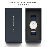  Shop Authentic Daniel Wellington Classic Bayswater White Dial Blue NATO Strap Watch For Men - DW00100276 - Luxxuri