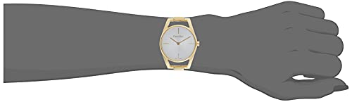  Shop Authentic Calvin Klein Dainty White Dial Gold Steel Strap Watch for Women - K7L23546 - Luxxuri