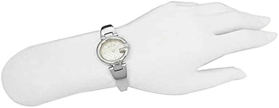  Shop Authentic Gucci Guccissima Quartz Silver Dial Silver Steel Strap Watch For Women - YA134511 - Luxxuri