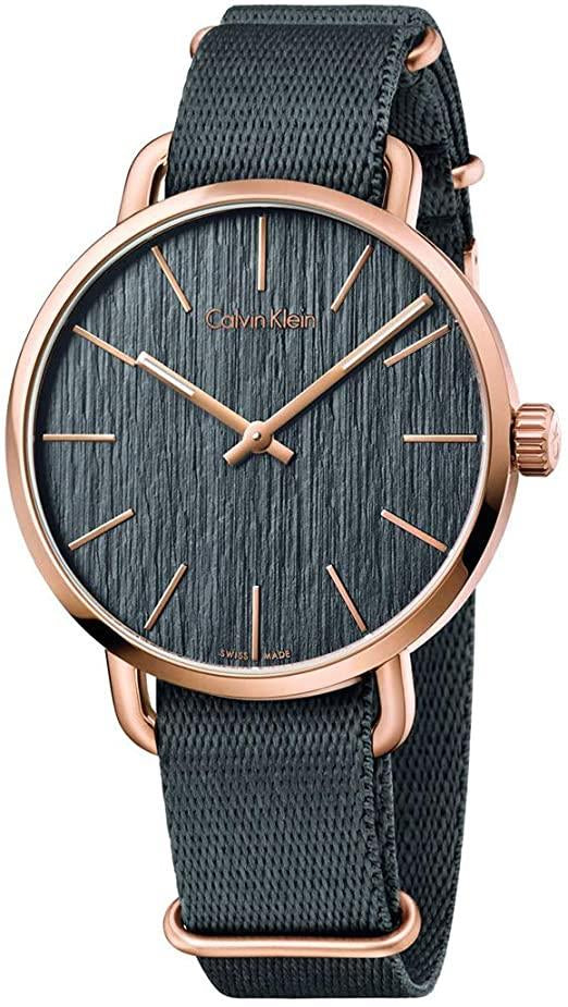  Shop Authentic Calvin Klein Even Grey Dial Grey NATO Strap Watch for Men - K7B216P3 - Luxxuri