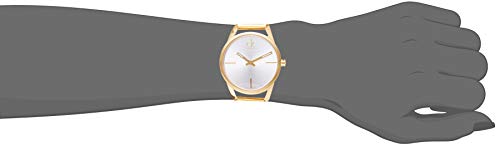  Shop Authentic Calvin Klein Stately Silver Dial Gold Steel Strap Watch for Women - K3G23526 - Luxxuri