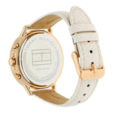  Shop Authentic Tommy Hilfiger Carly Cream Dial Cream Leather Strap Watch for Women -1781789 - Luxxuri
