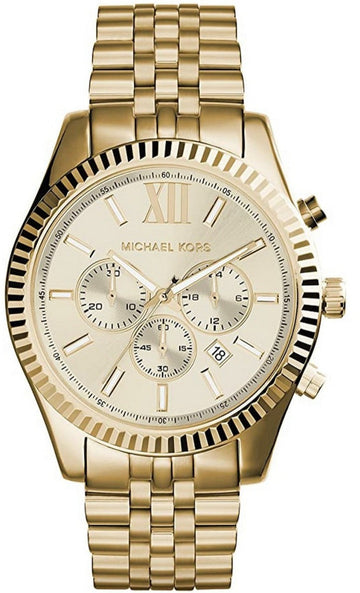  Shop Authentic Michael Kors Lexington Gold Dial Gold Steel Strap Watch for Men - MK8281 - Luxxuri