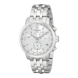  Shop Authentic Tissot PRC 200 Chronograph Quartz Silver Dial Silver Steel Strap Watch For Men - T055.417.11.037.00 - Luxxuri