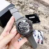  Shop Authentic Guess Legacy Grey Dial Grey Silicone Strap Watch For Men - W1048G1 - Luxxuri