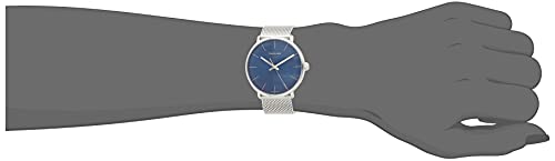  Shop Authentic Calvin Klein High Noon Quartz Blue Dial Silver Mesh Bracelet Watch for Men - K8M2112N - Luxxuri