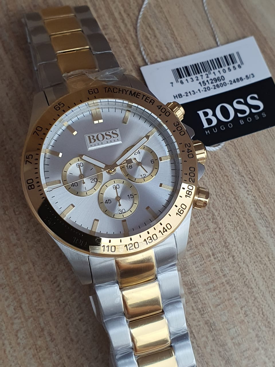  Shop Authentic Hugo Boss Ikon Chronograph Silver Dial Two Tone Steel Strap Watch for Men - 1512960 - Luxxuri