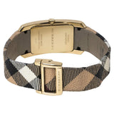  Shop Authentic Burberry Pioneer Champagne Dial Haymarket Beige Leather Strap Watch for Women - BU9407 - Luxxuri