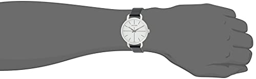  Shop Authentic Calvin Klein Evan White Dial Black Leather Strap Watch for Women - K7B231CY - Luxxuri