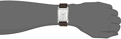  Shop Authentic Calvin Klein Window Silver Dial Brown Leather Strap Watch for Men - K2M21126 - Luxxuri