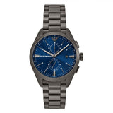  Shop Authentic Emporio Armani Chronograph Quartz Blue Dial Grey Steel Strap Watch For Men - AR11481 - Luxxuri