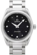  Shop Authentic Omega Seamaster Aqua Terra Quartz Diamond Black Dial Silver Steel Strap Watch for Women - 220.10.28.60.51.001 - Luxxuri