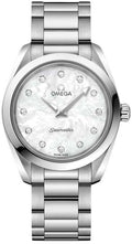  Shop Authentic Omega Seamaster Aqua Terra Quartz Diamonds Mother of Pearl Dial Silver Steel Strap Watch for Women - 220.10.28.60.55.001 - Luxxuri