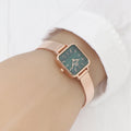 Shop Authentic Daniel Wellington Quadro Studio Green Dial Rose Gold Mesh Strap Watch For Women - DW00100520 - Luxxuri