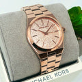  Shop Authentic Michael Kors Channing Quartz Rose Gold Dial Rose Gold Steel Strap Watch For Women - MK6624 - Luxxuri