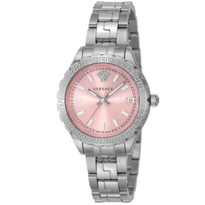  Shop Authentic Versace Hellenyium Pink Dial Silver Steel Strap Watch for Women - V12010015 - Luxxuri