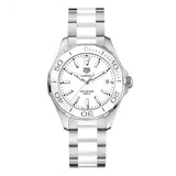  Shop Authentic Tag Heuer Aquaracer Quartz White Dial Two Tone Steel Strap Watch Women - WAY131B.BA0914 - Luxxuri