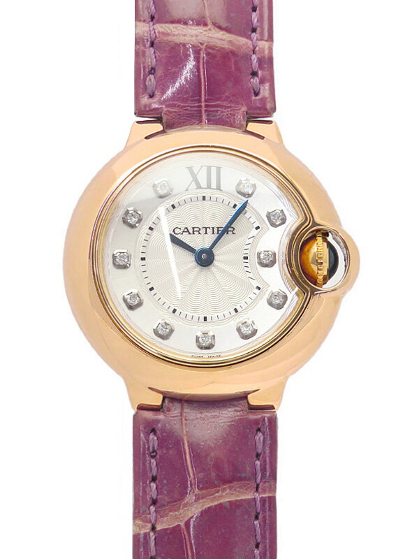  Shop Authentic Cartier Ballon Bleu Diamonds White Dial Pink Leather Strap Watch for Women - WE902050 - Luxxuri
