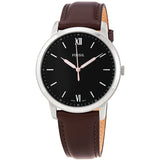  Shop Authentic Fossil The Minimalist 3H Black Dial Brown Leather Strap Watch for Men - FS5464 - Luxxuri