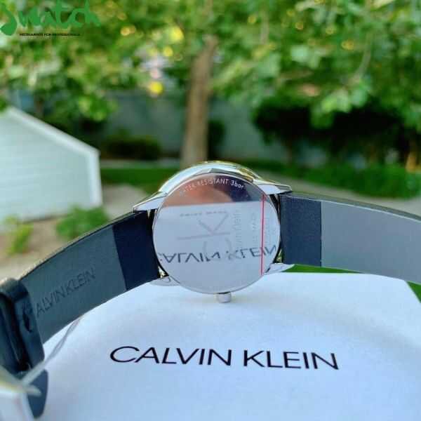  Shop Authentic Calvin Klein Minimal Grey Dial Black Leather Strap Watch for Men - K3M221C3 - Luxxuri