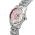  Shop Authentic Gucci G Timeless Quartz Mother of Pearl Pink Dial Silver Steel Strap Watch For Women - YA1265013 - Luxxuri