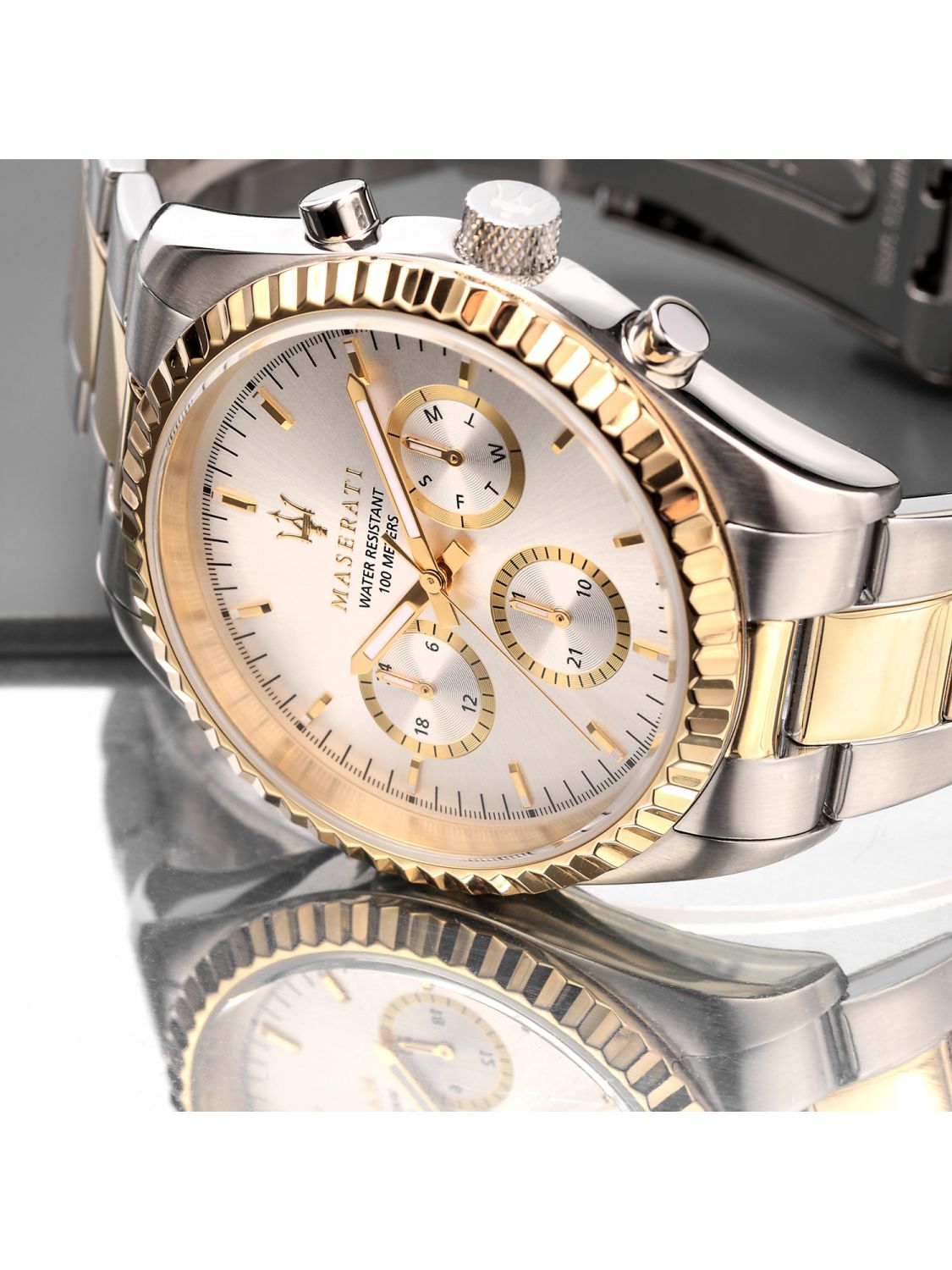  Shop Authentic Maserati Competizione Chronograph Quartz Silver Dial Watch For Men - R8853100021 - Luxxuri