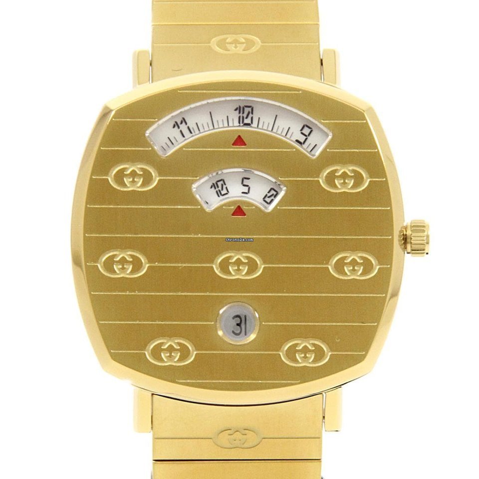  Shop Authentic Gucci Grip Yellow Gold Dial Yellow Gold Steel Strap Unisex Watch -  YA157403 - Luxxuri