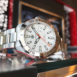  Shop Authentic Tag Heuer Aquaracer White Dial Watch for Men - WAY2013.BA0927 - Luxxuri