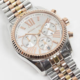  Shop Authentic Michael Kors Lexington Silver Dial Two Tone Steel Strap Watch for Women - MK5735 - Luxxuri