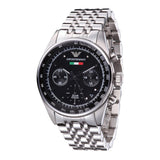  Shop Authentic Emporio Armani Sportivo Chronograph Black Dial Silver Steel Strap Watch For Men - AR5984 - Luxxuri
