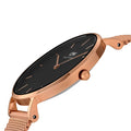  Shop Authentic Daniel Wellington Classic Melrose Black Dial Rose Gold Mesh Bracelet Watch For Women - DW00100161 - Luxxuri