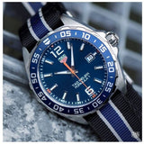  Shop Authentic Tag Heuer Formula 1 Quartz Blue Dial Two Tone NATO Strap Watch for Men - WAZ1010.FC8197 - Luxxuri