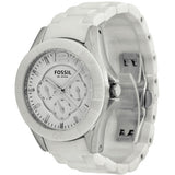  Shop Authentic Fossil Ceramic White Dial White Ceramic Strap Watch for Women - CE1002 - Luxxuri